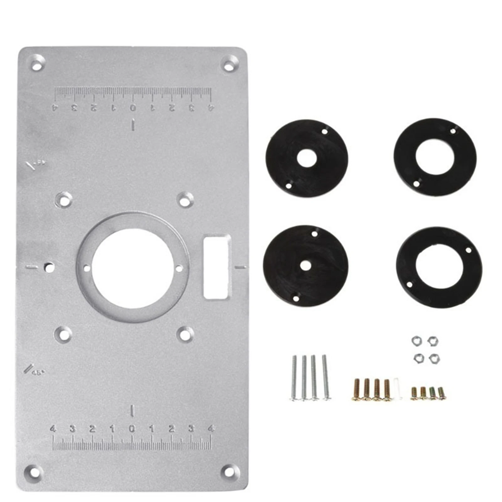 

Router Table Insert Plate Aluminum Alloy Trimming Machine Flip Board Woodworking