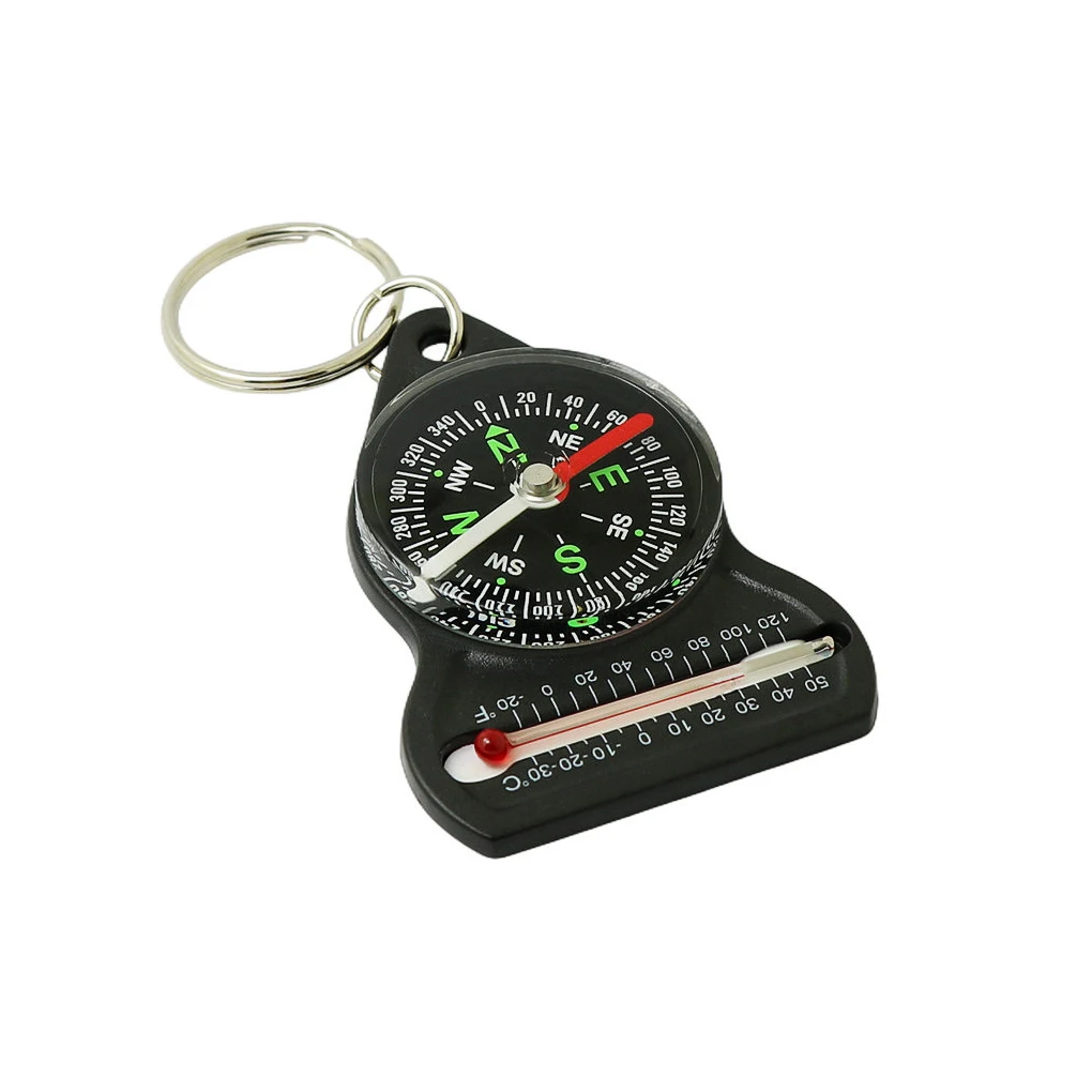 

3 in 1 Navigation Tool Thermometer Keychain Orientation Direction Watch