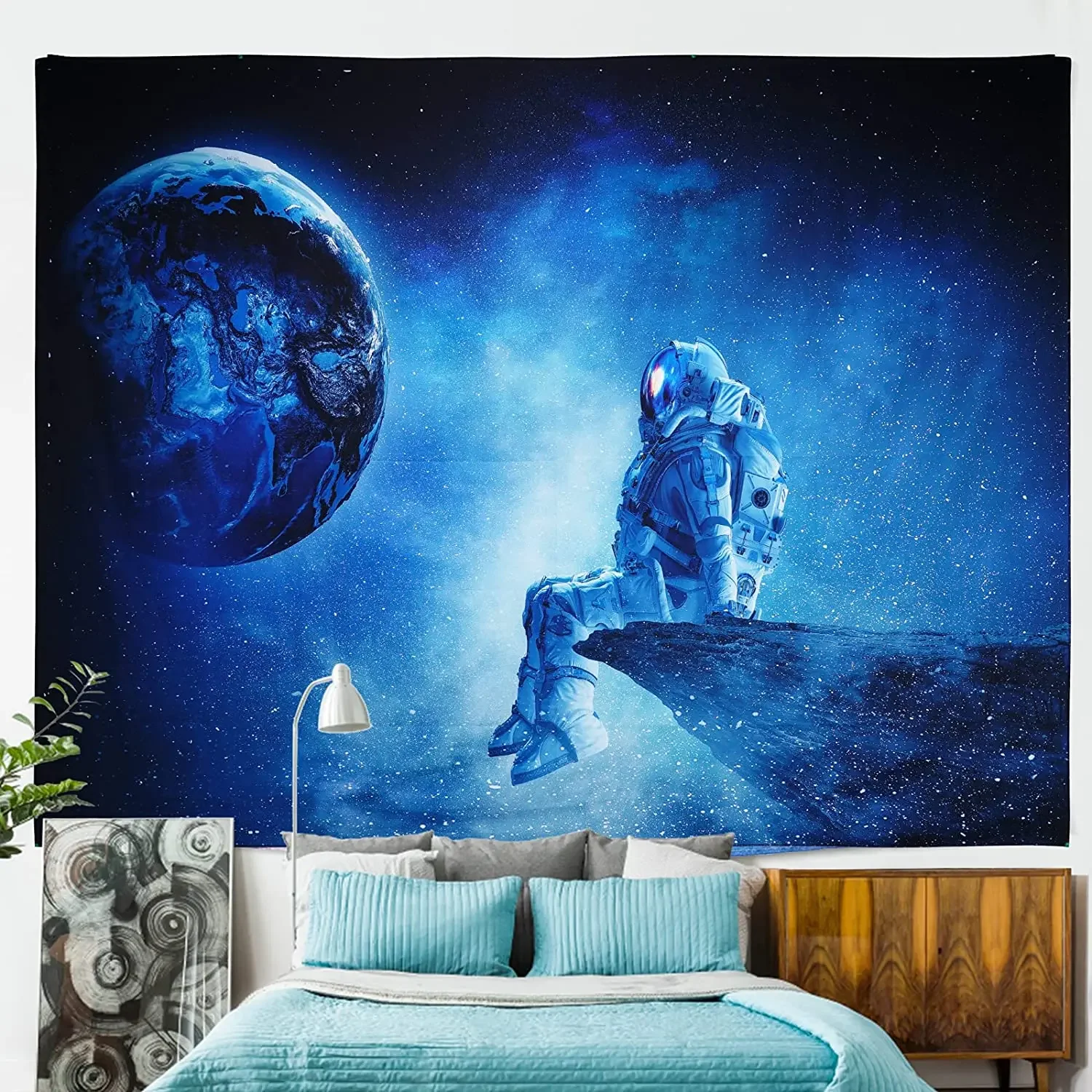 Астронавт Богемный Хиппи Фэнтези Космос Хо Мэй Лили Гобелен Очаровательная