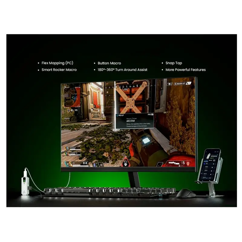 Фото AIMZENIX AX200PRO PC Gaming K&M Converter — адаптер для клавиатуры и мыши для игровых консолей, улучшающий игровой процесс для геймеров. №5