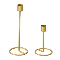 nordic wrough iron gold candle holder candlelight dinner candlestick stands for home wedding party table decoration