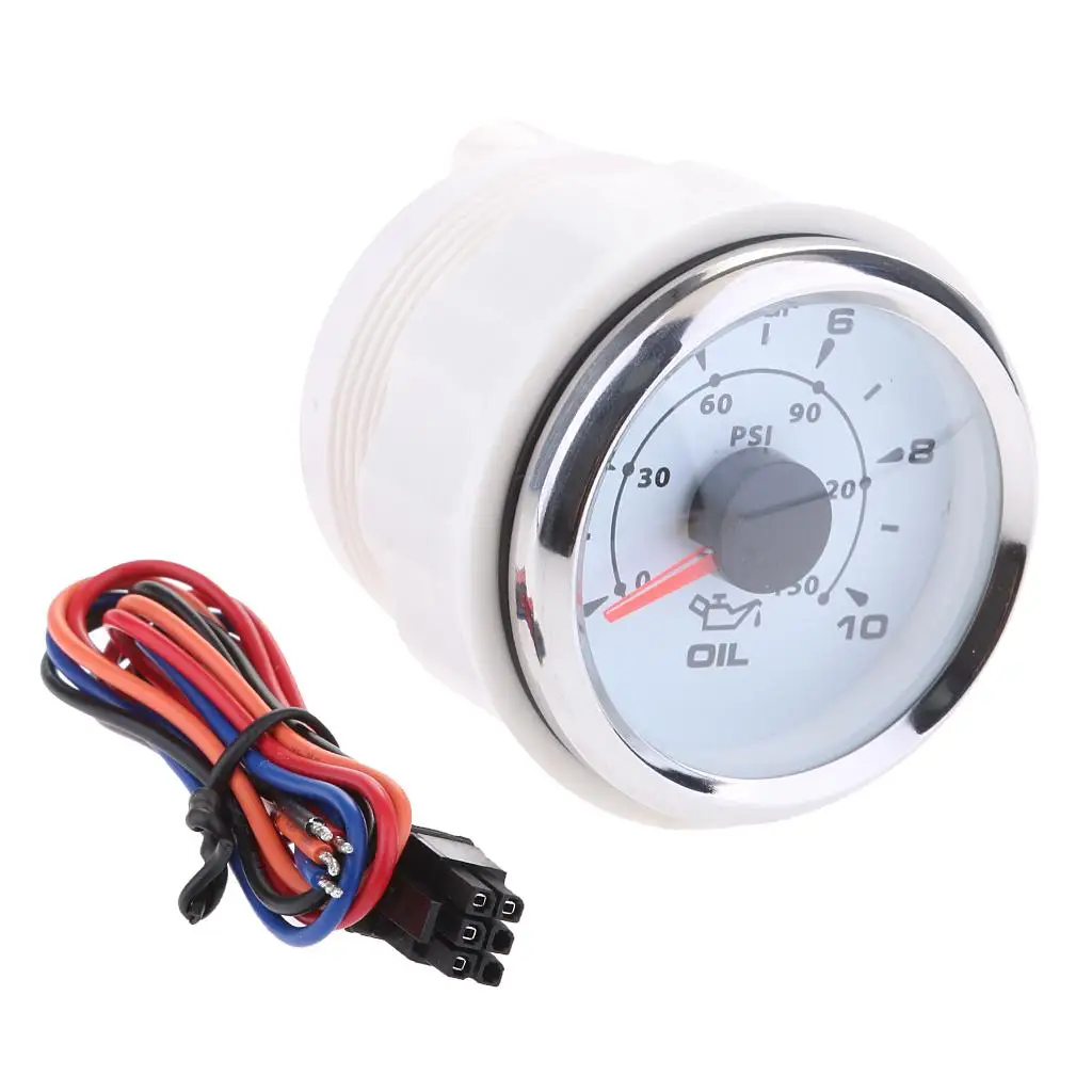 

52MM 7 Colors LED 0-150Psi/0-10Bar Oil Press Pressure Gauge Meter Car Boat