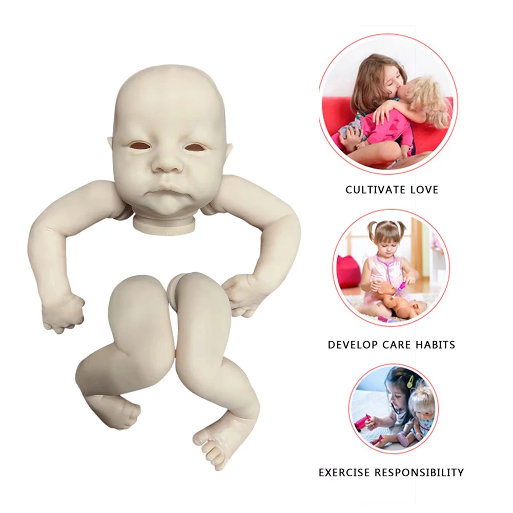 

Реалистичные куклы «сделай сам», 50 см, Детские успокаивающие игрушки, детские куклы NPK, Комплект деталей, настоящие мягкие на ощупь необрабо...