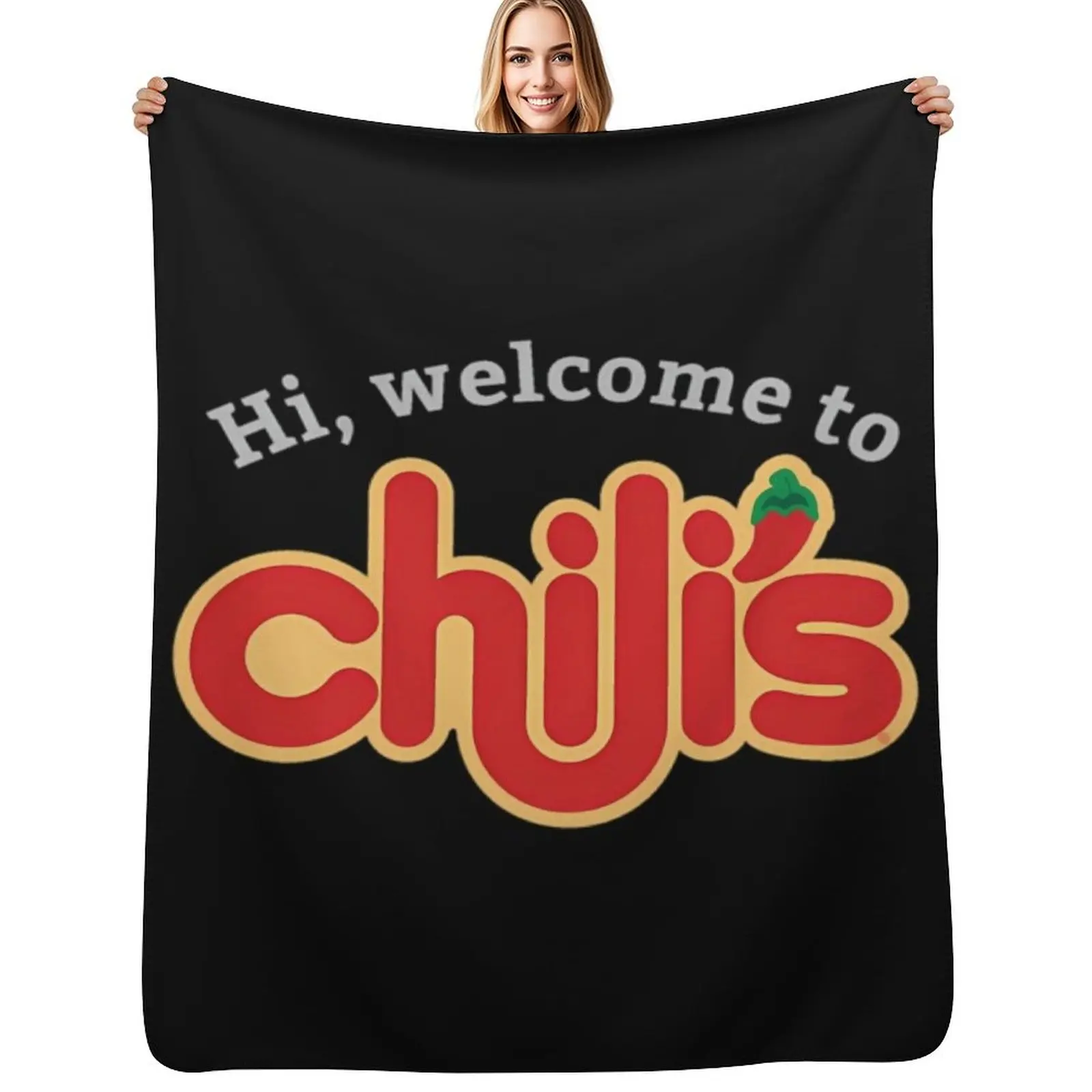 Фото Добро пожаловать в Chilis! Термальный плед, рождественское украшение, забавный подарок, мягкие пледы для сна, детские пледы. №1