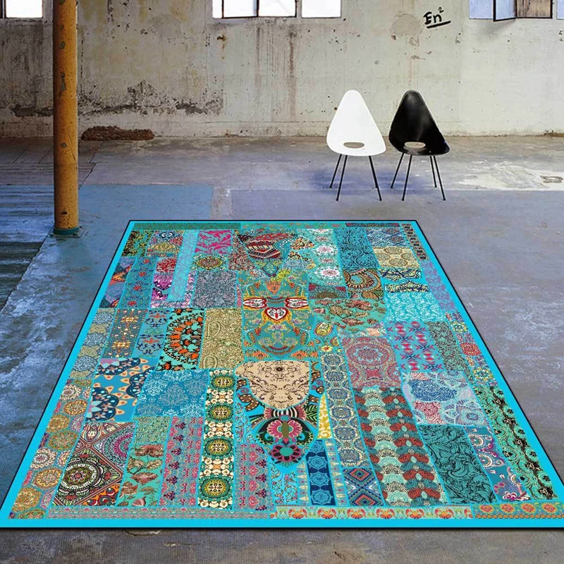 

Bohemia Persian Style Carpets Non-Slip Carpet for Living Room Bedroom Study Rectangle Area Rugs Boho Morocco Ethnic tapis Mats