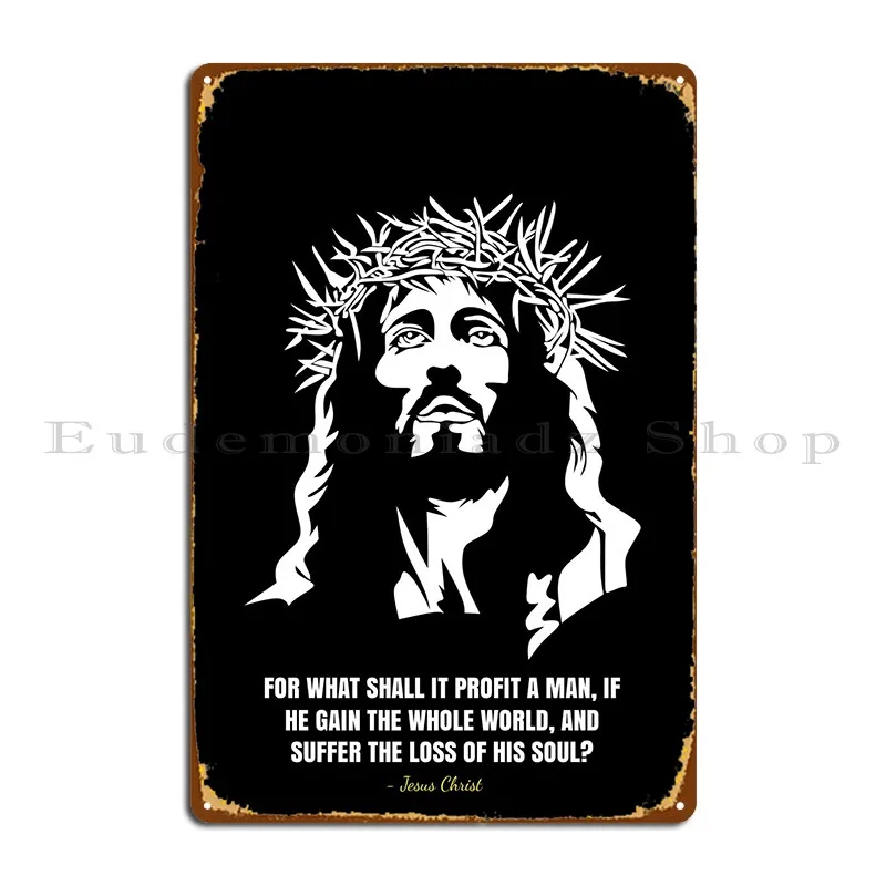 

Металлический плакат с цитатой Иисуса Христа, клубный бар, дизайнерский классический оловянный плакат с надписью