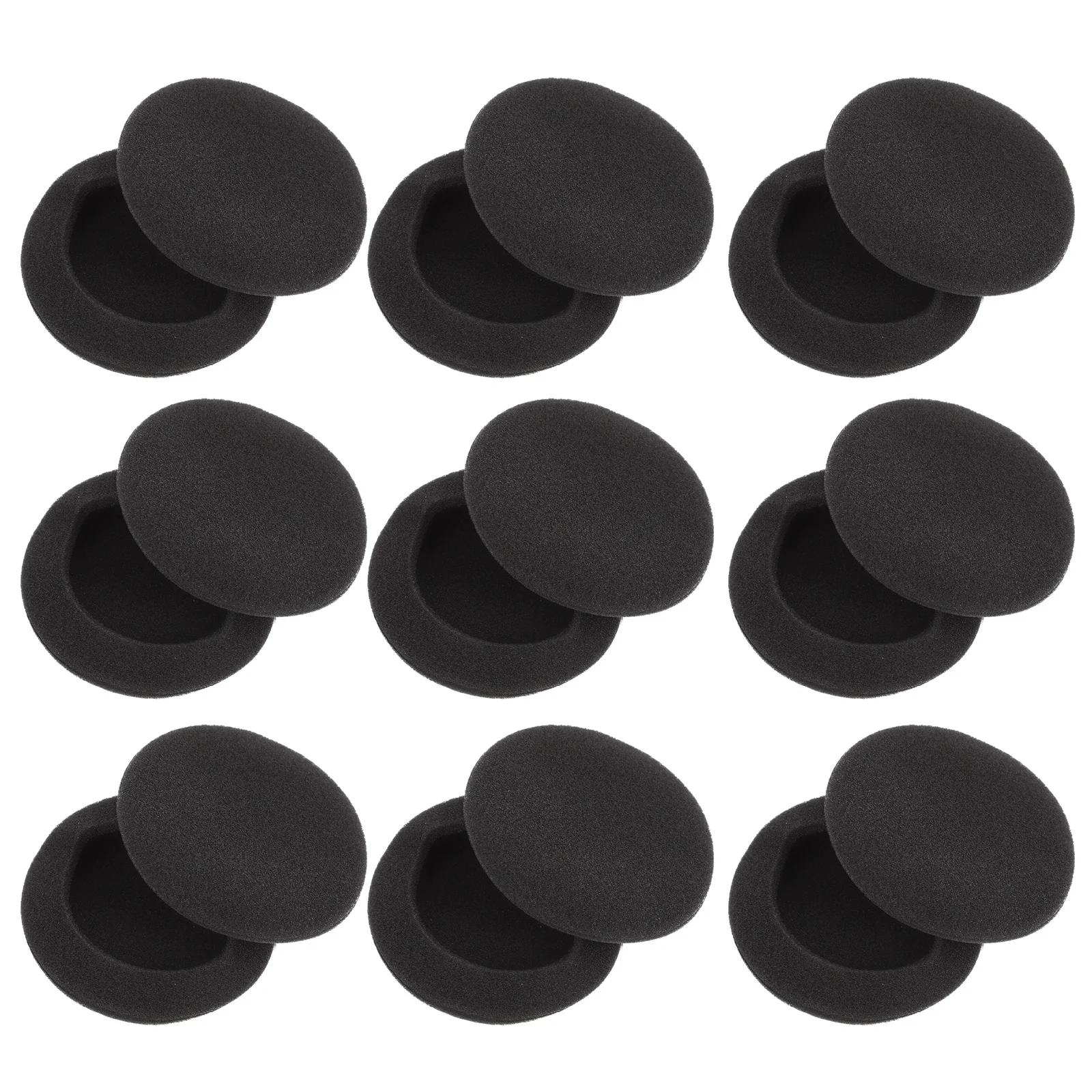 

20pcs Black Covers Round Earbud Earpad Ear Pad Replacement Sponge Covers for Headphones Headsets 35mm Tt-bh22