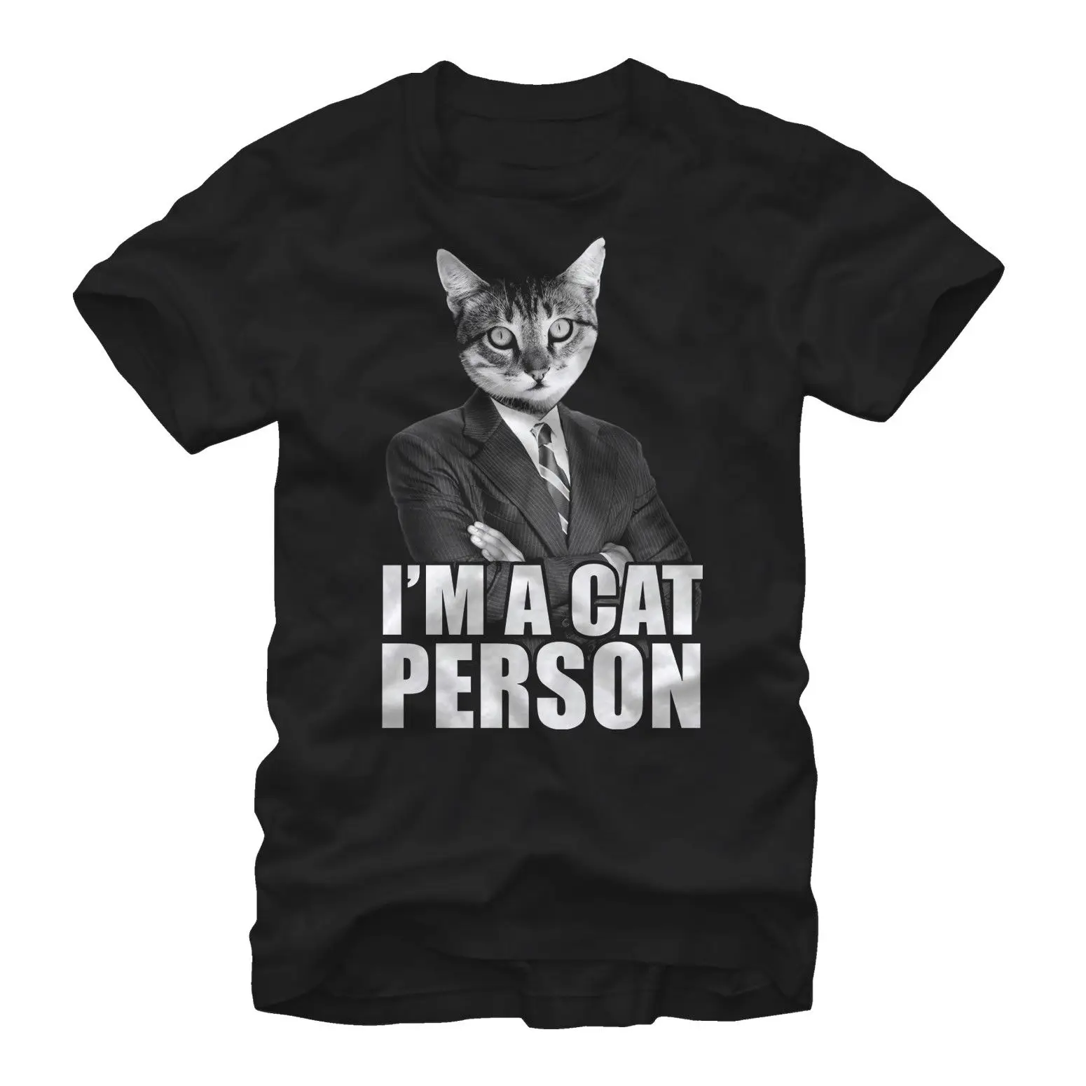 Funny I'm A Cat Person T-Shirt 100% Cotton O-Neck Summer Short Sleeve Casual Mens T-shirt Size S-3XL