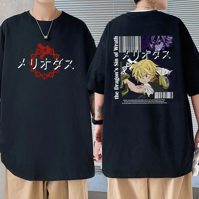 

Anime The Seven Deadly Sins Meliodas Dragon's Sin of Wrath Graphic Tshirt Men Manga Harajuku Short Sleeve T-shirt Unisex Tees
