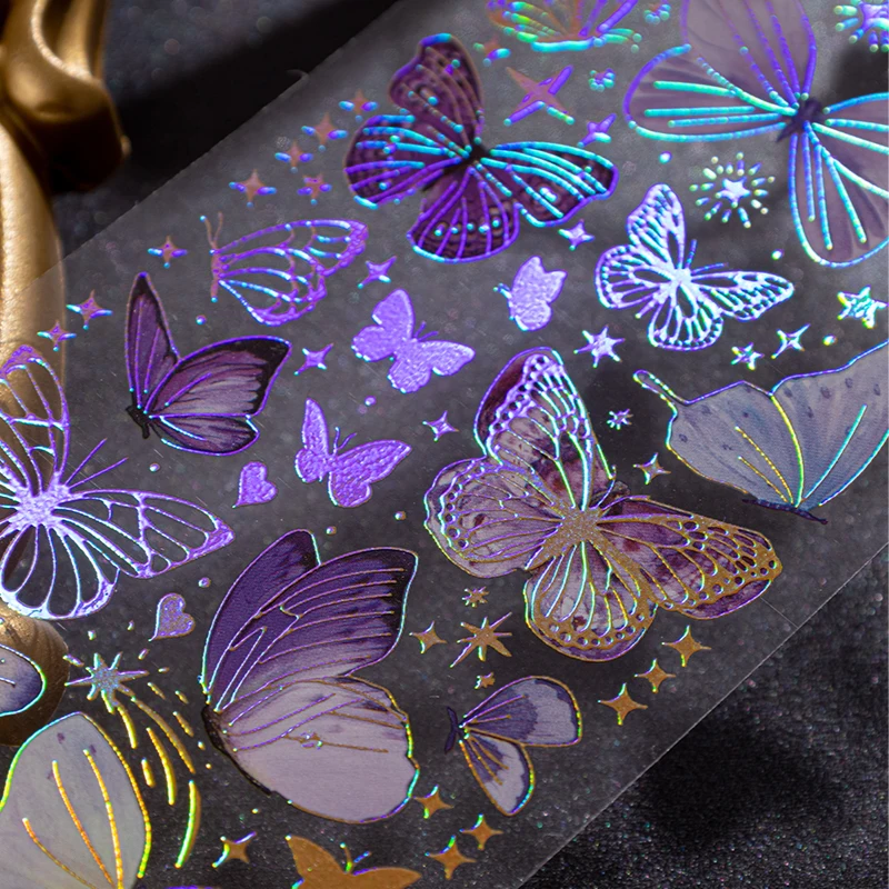 

Stereoscopic Foil Stickers DIY Albums Photo Frame Craft Projects Scrapbook Planners Gold Laser Bling Butterfly Decoration