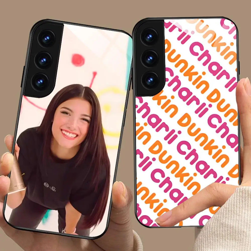 Фото Чехол для телефона Charli Damelio для Samsung Galaxy A56 55 54 53 52 51 36 35 34 23 16 15 5G, защитный стеклянный чехол №3