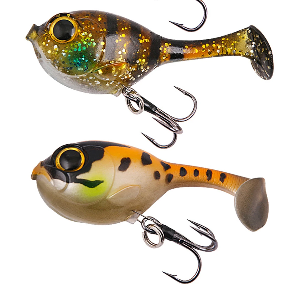 

62mm 9.5g Soft Bait Jighead Sinking Micro Fishing Lures Artificial Crankbait Paddle Tail Wobblers Swimbait Trout Fishing Tackle