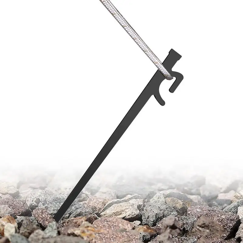 Camping Tent Rod Holder Metal Tent Rod Fixed Tube Awning Rod Holder Tarp Poles Fixator For Picnic Fishing Backpacking BBQ