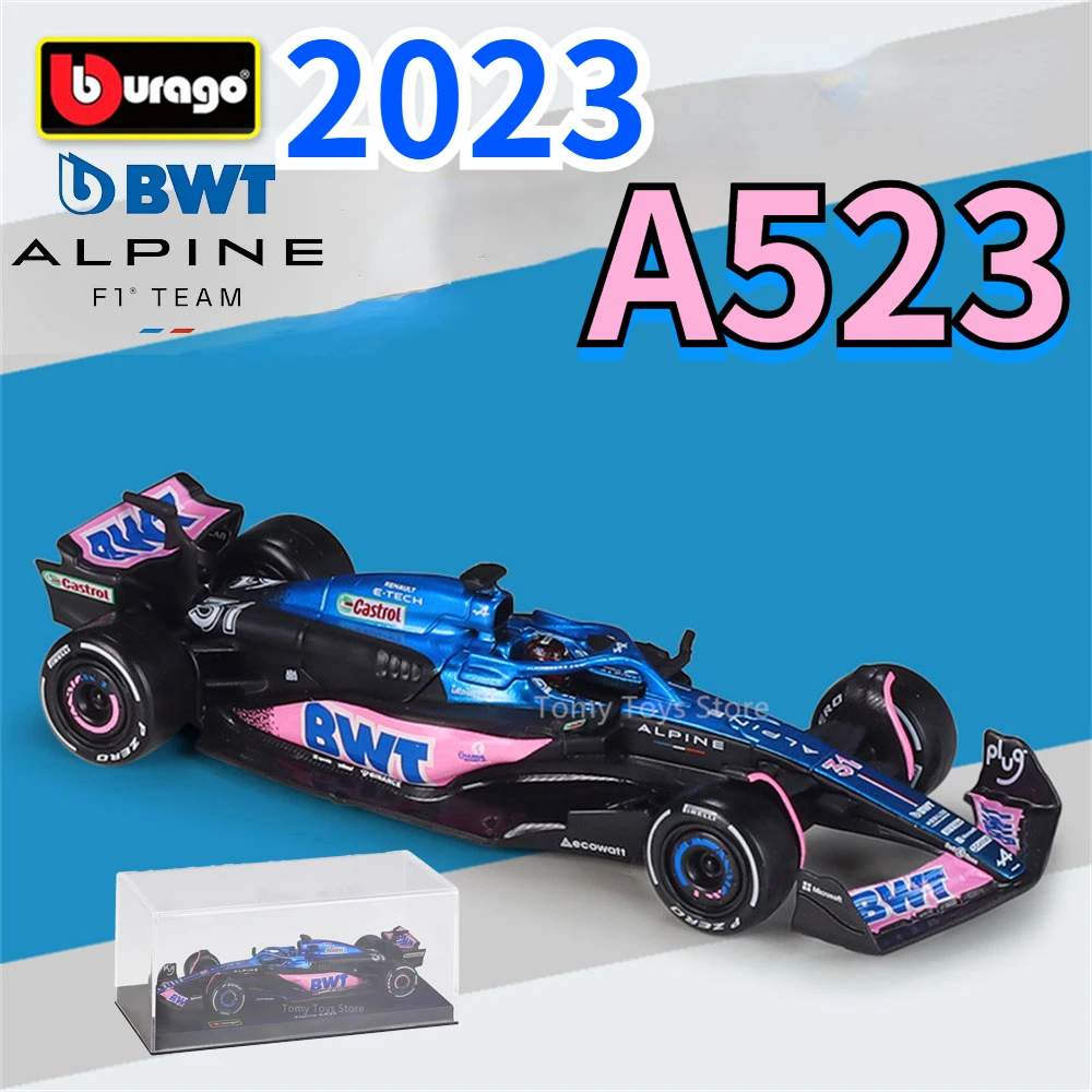 

Bburago 1/43 Scale Alpine A523 2023 F1 Racing Hardcover Model #10 Pierre Gasly #31 Esteban Ocon Diecast Model Car Toys Boys Gift