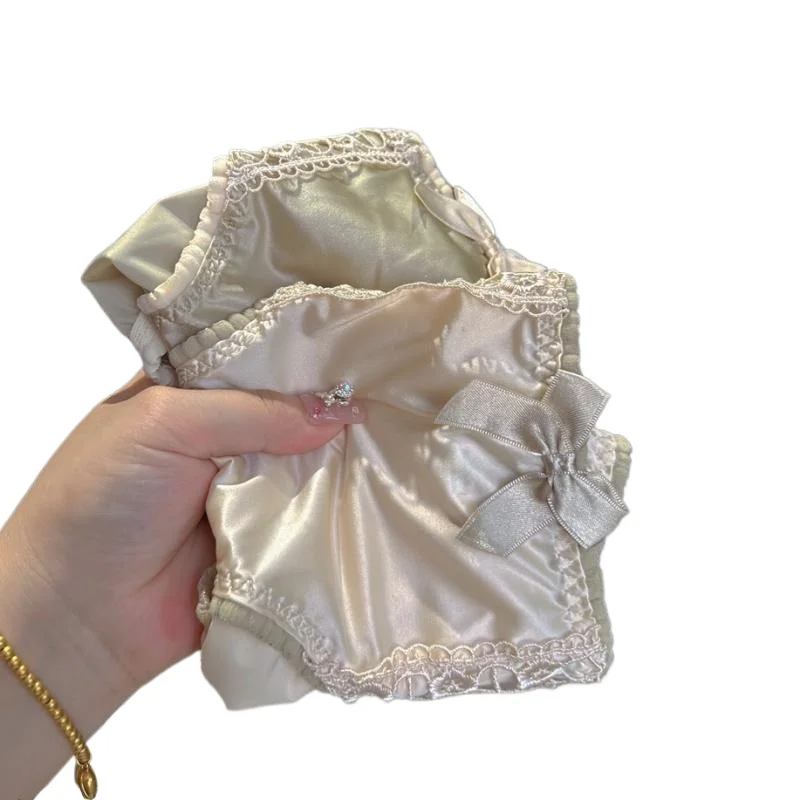 Шелковые новые кружевные трусики с низкой талией для катания на коньках