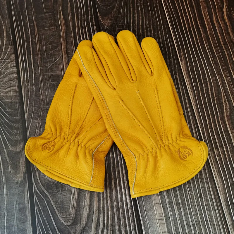 Мотоциклетные Перчатки кожаные тактические перчатки желтого цвета с пальцами