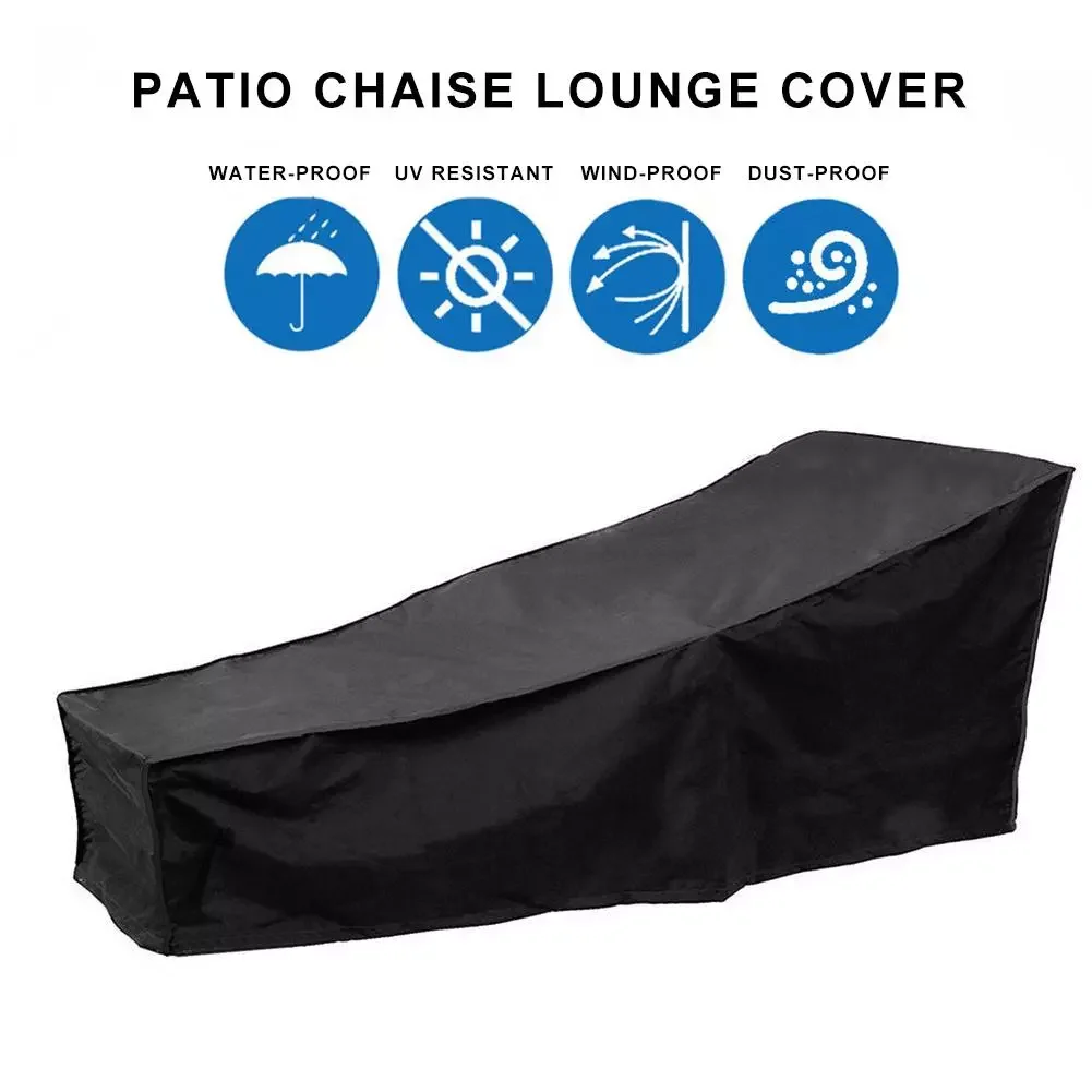 

Chaise Lounge Cover Waterproof Lounge Chair Recliner Protective Cover for Outdoor Courtyard Garden Patio #CW