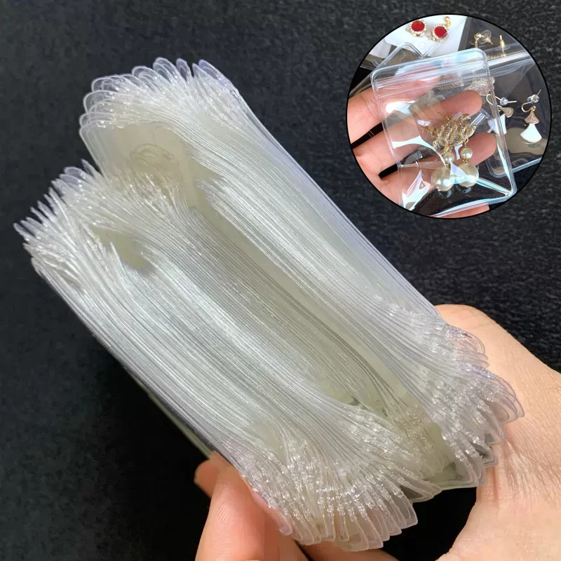 

10Pcs Transparent PVC Jewelry Organizer Package Bags Clear Anti-Oxidation Bag Earring Necklace Storage Holder Self Sealing Pouch
