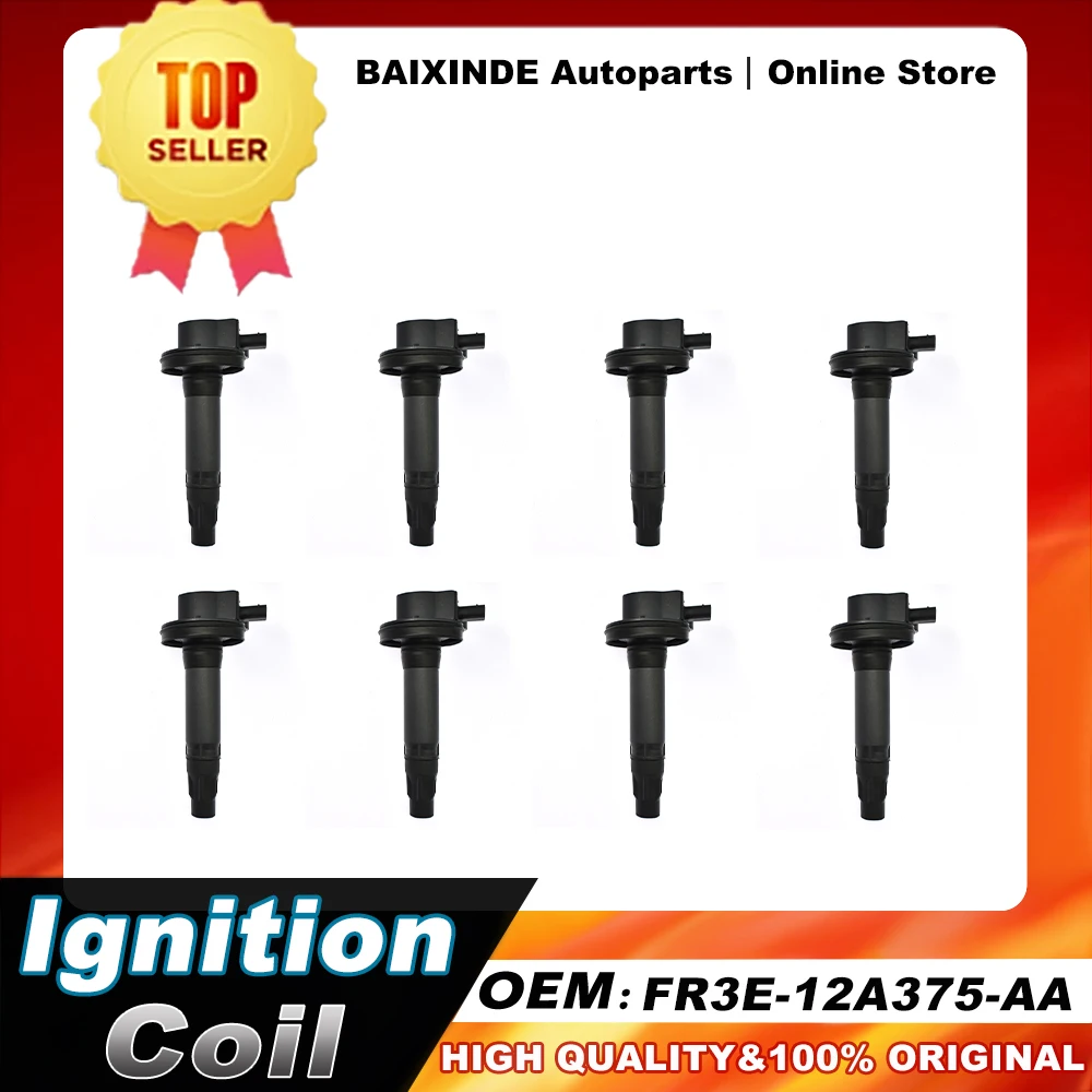 

1/8 шт. оригинальная Катушка зажигания для Ford (02/06/2016-2018) FR3E-12A375-AA (2017-2018) Mustang 5.0L V8 FR3Z12029A UF824