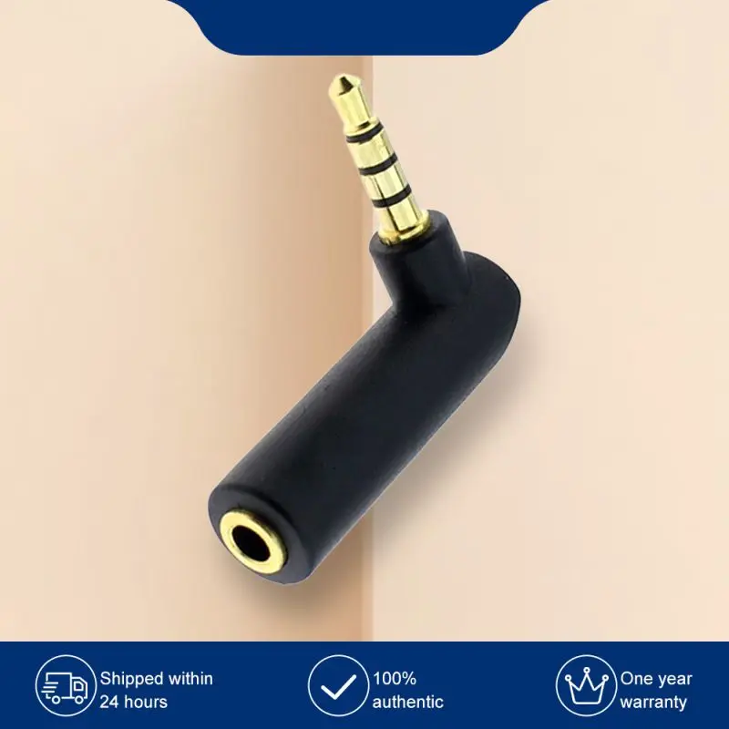 

3.5mm Audio Jack Adapter Connector 3 Gold Color L Pole Male Shape Earphone Accessories Portable Audio & Video