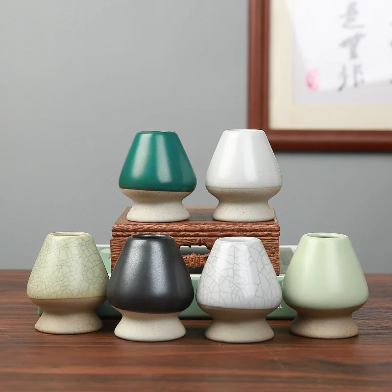 

Japanese Tea Whisk Ceramic Holder Green Bamboo Holder Brushes Bowl Tea Tea Teaware Stand Tools Grinder Matcha Accessories Chasen