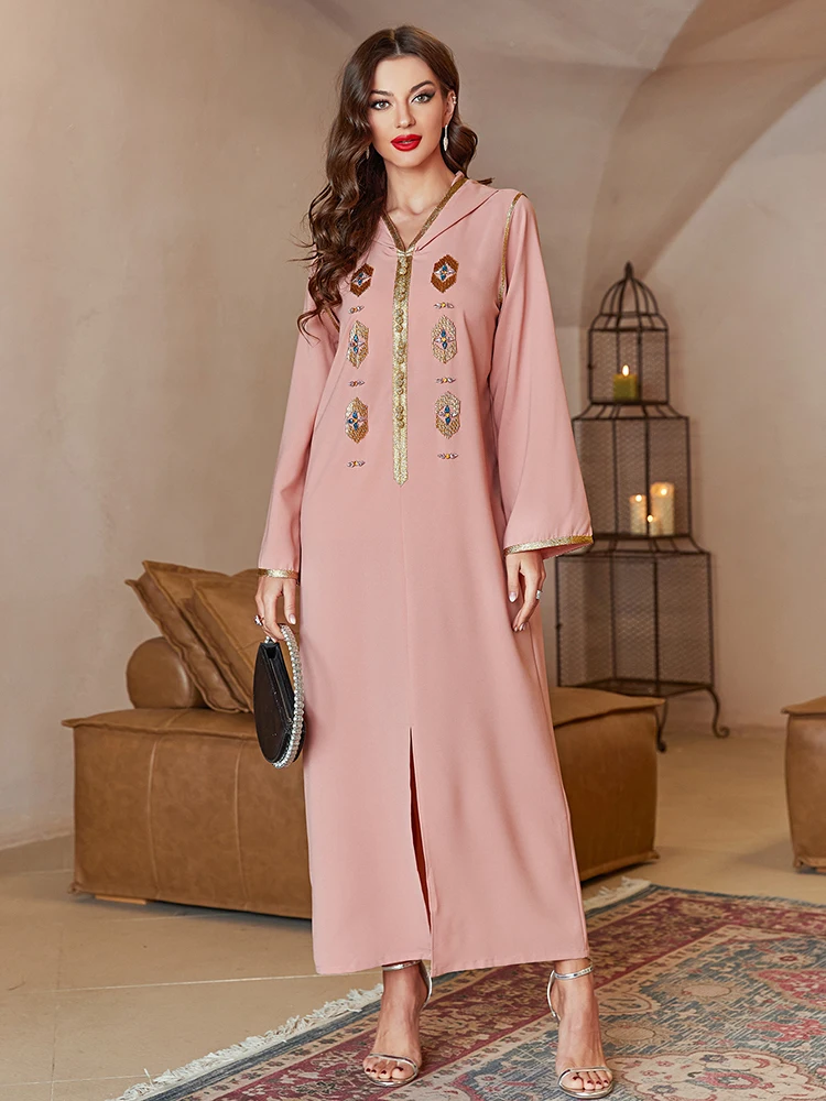 

Рамадан Eid Mubarak Абая для женщин Дубай 2022 кафтан арабский Турция ислам сатин мусульманская абайя скромное платье женское платье Djellaba