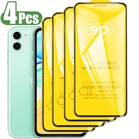 4Pcs Tempered Glass for IPhone Mini Pro Max Screen Protector for IPhone Max Plus Full Cover Glass