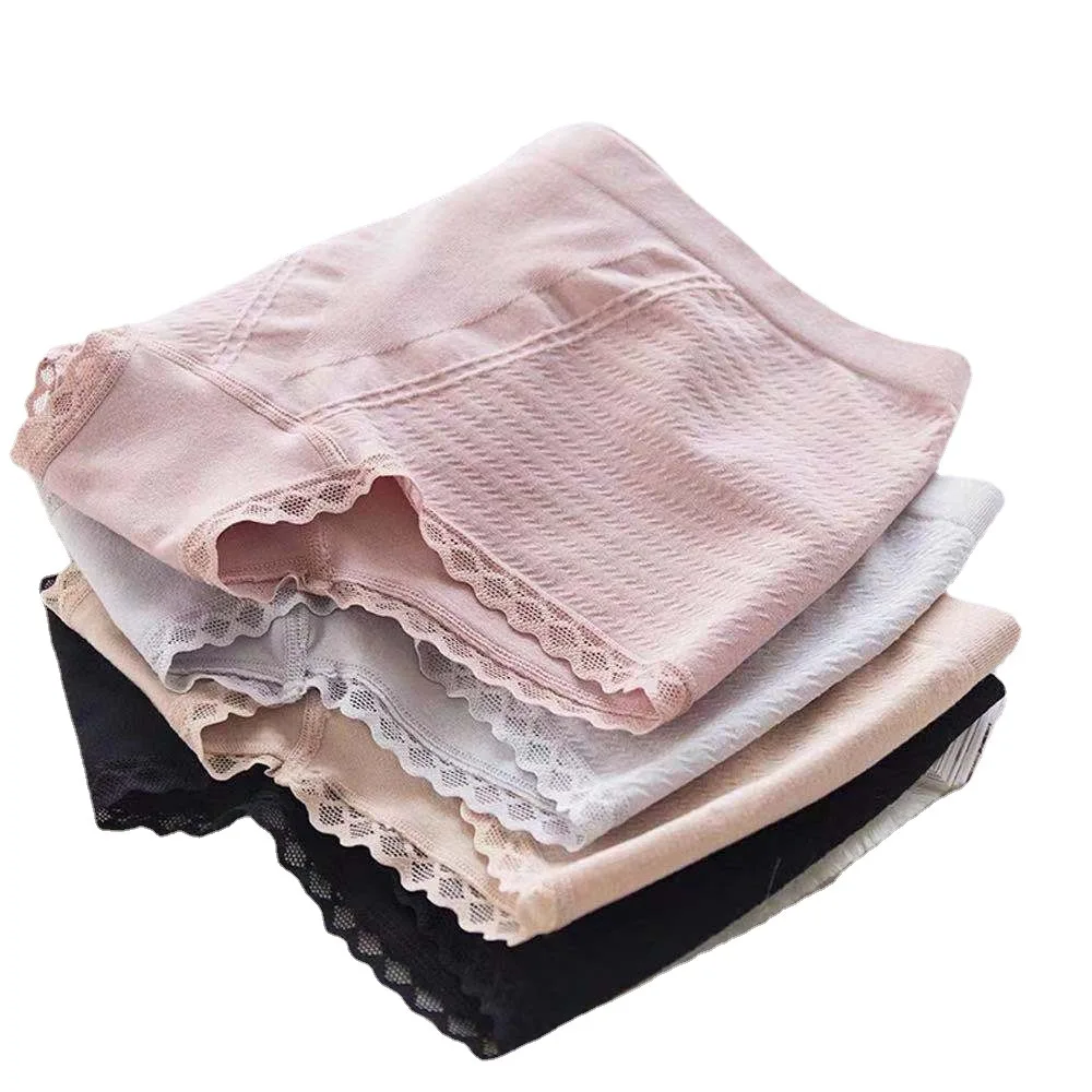 5Pcs Cotton Crotch Briefs Comfortable and Breathable Ladies Bottoming Mid-waist Panties Anti-lighting Safety Pants