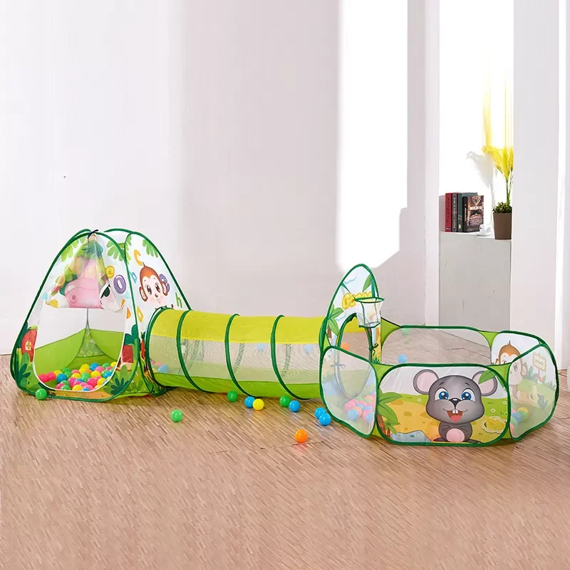 

In 1 Foldable Kids Tent Portable Baby Playpen Ball Pool Pit Child Tipi Tents Crawling Tunnel Indoor Playhouse Pop Up Teepee