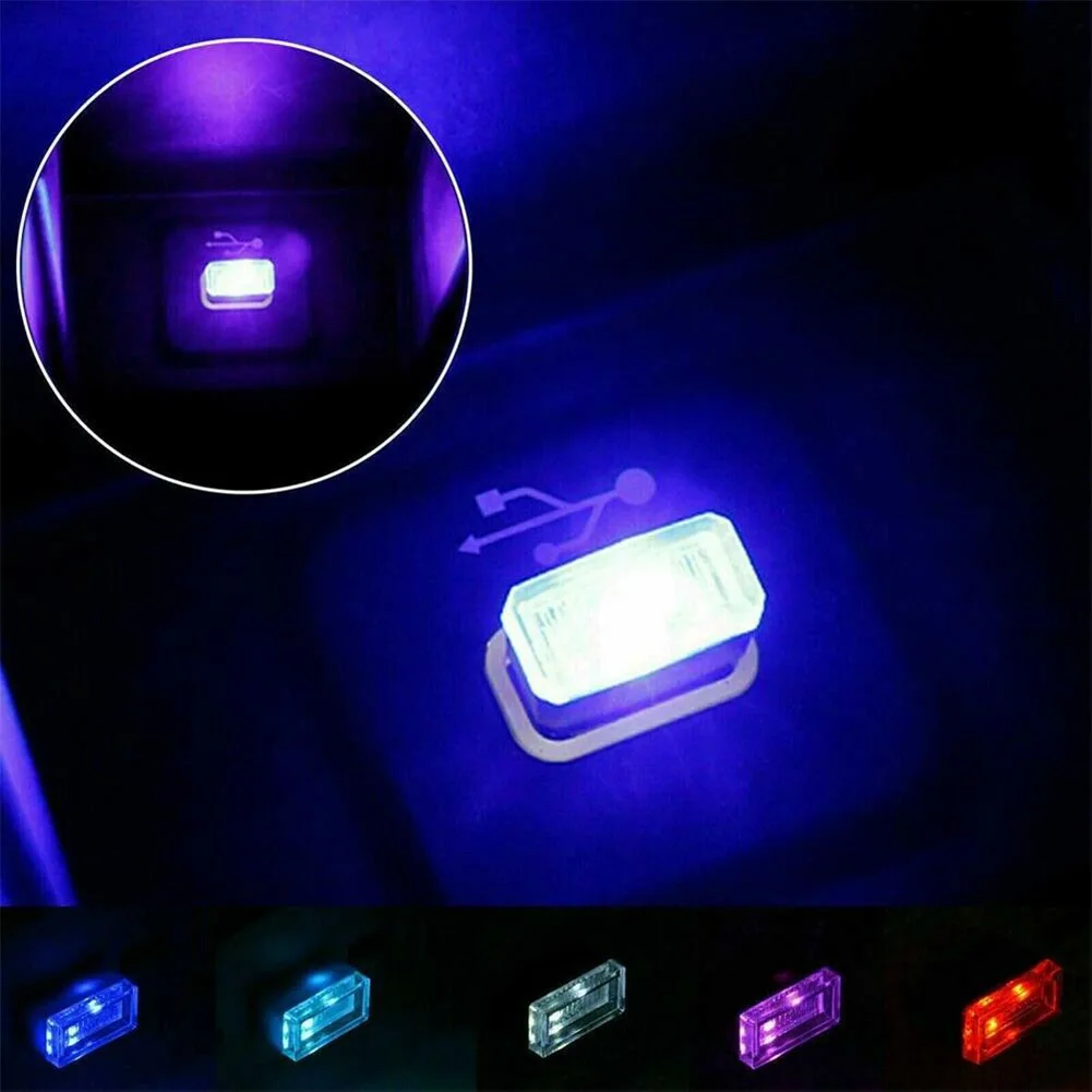 

7 Colors Mini USB LED Car Light Auto Atmosphere Neon Light Plug And Play Decoration Ambient Lamp Car Interior Lights Car-styling