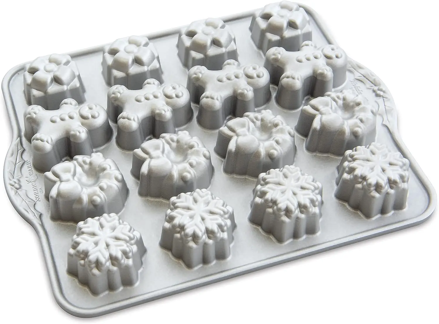 

Holiday Teacakes Cast Cakelet Pan, 3 Cup Capacity, Silver Baking accessories and tools Baking tray for oven Molde para hornear A