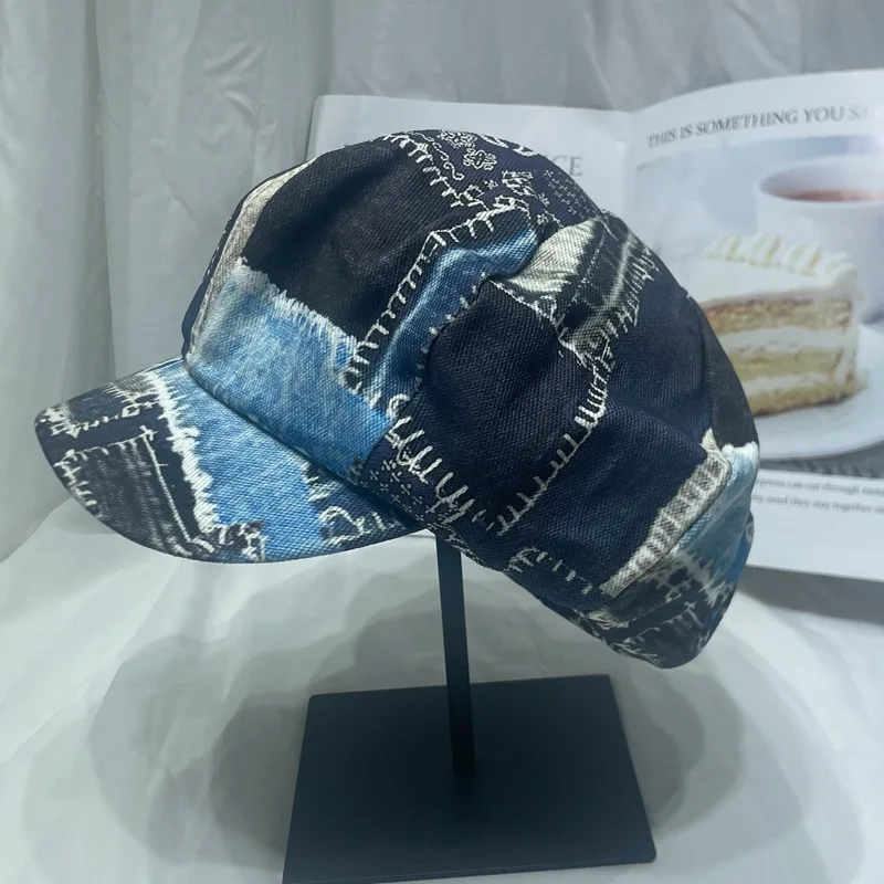 Шляпа рыбака с контрастными краями Модный берет маленького размера