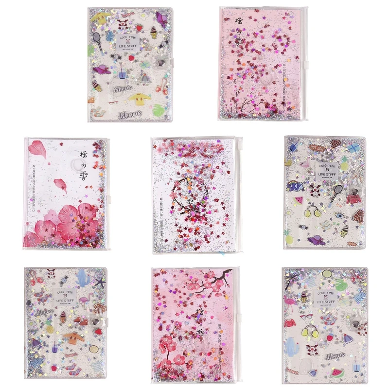 

Ins Quicksand Scrapbook Notebook Travel Diary Journal Notepad Colorful 192 Inner Pages Ink-proof Young Girl Women Artist