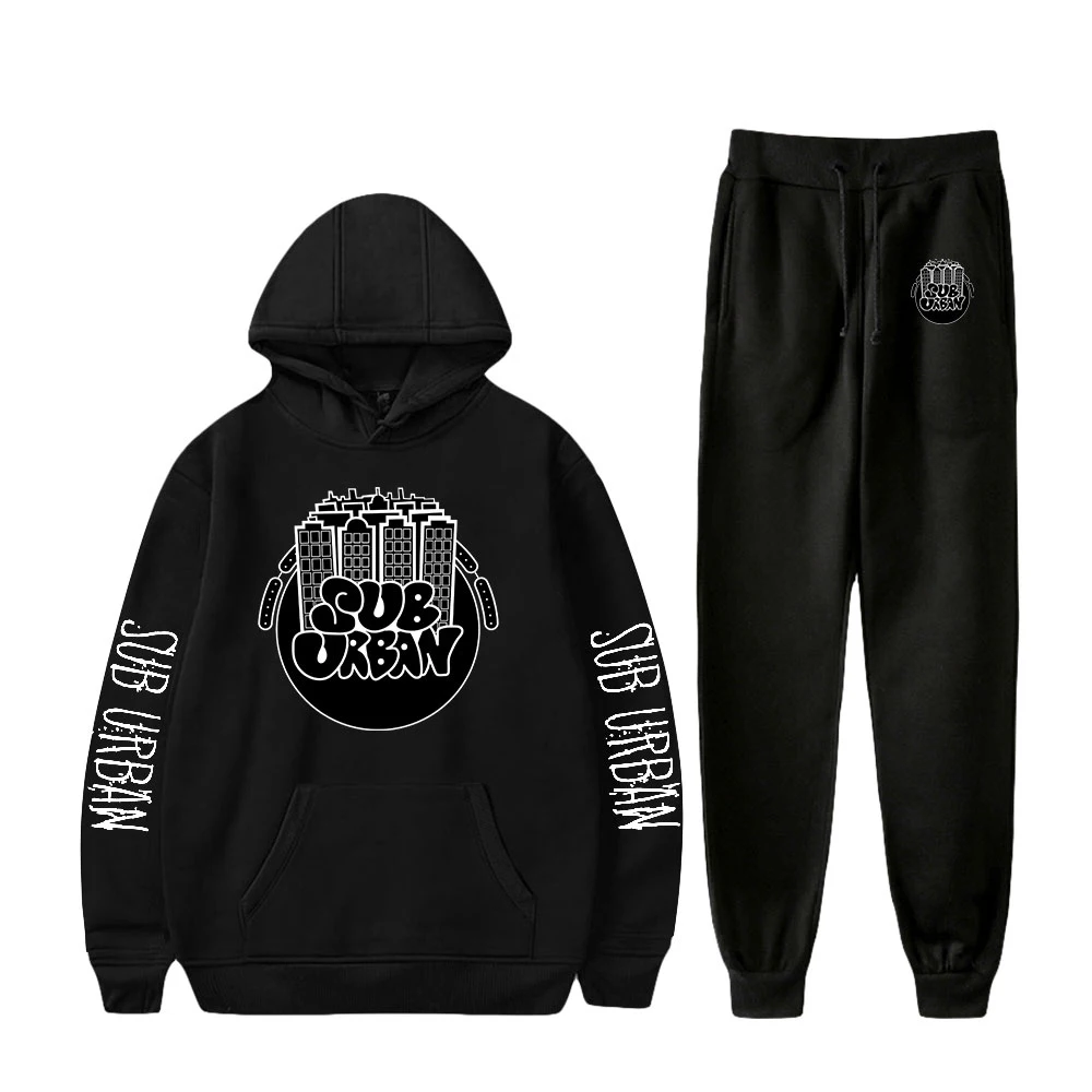 

Sub Urban two-piece ladies/men‘s hoodies + trousers pink unisex Harajuku suit