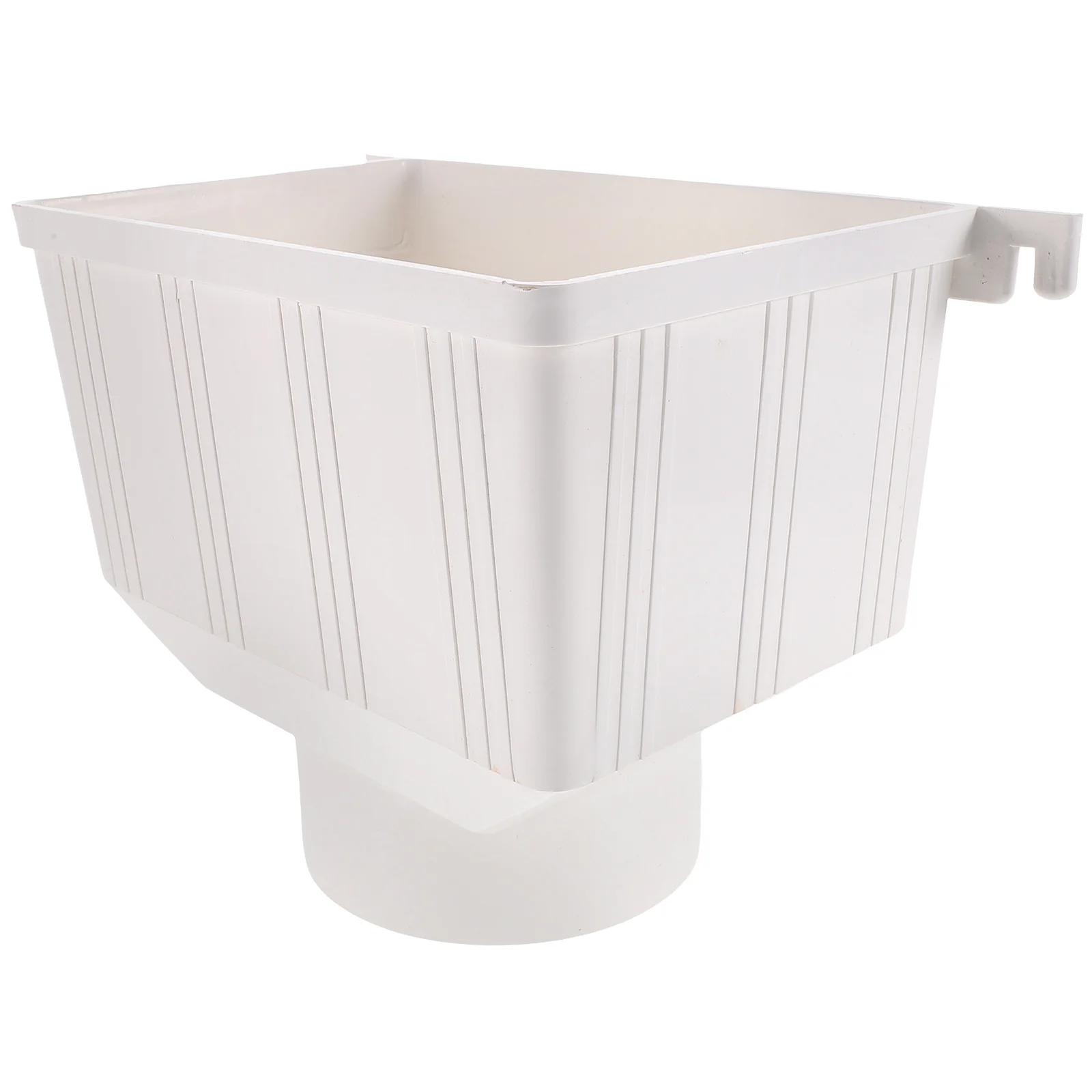

Rain Gutter Diverter Water Rainwater Collection Barrel Square White Catching System