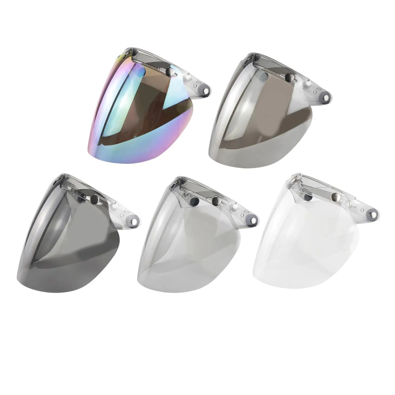 

Bubble 3 Snap Visor Shield for Open Face Motorcycle Helmets Windscreen
