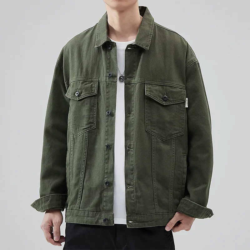 Autumn Collection American Style Trendy Brand Heavy Duty Workwear Versatile Vintage Classic Japanese Denim Casual Jacket For Men