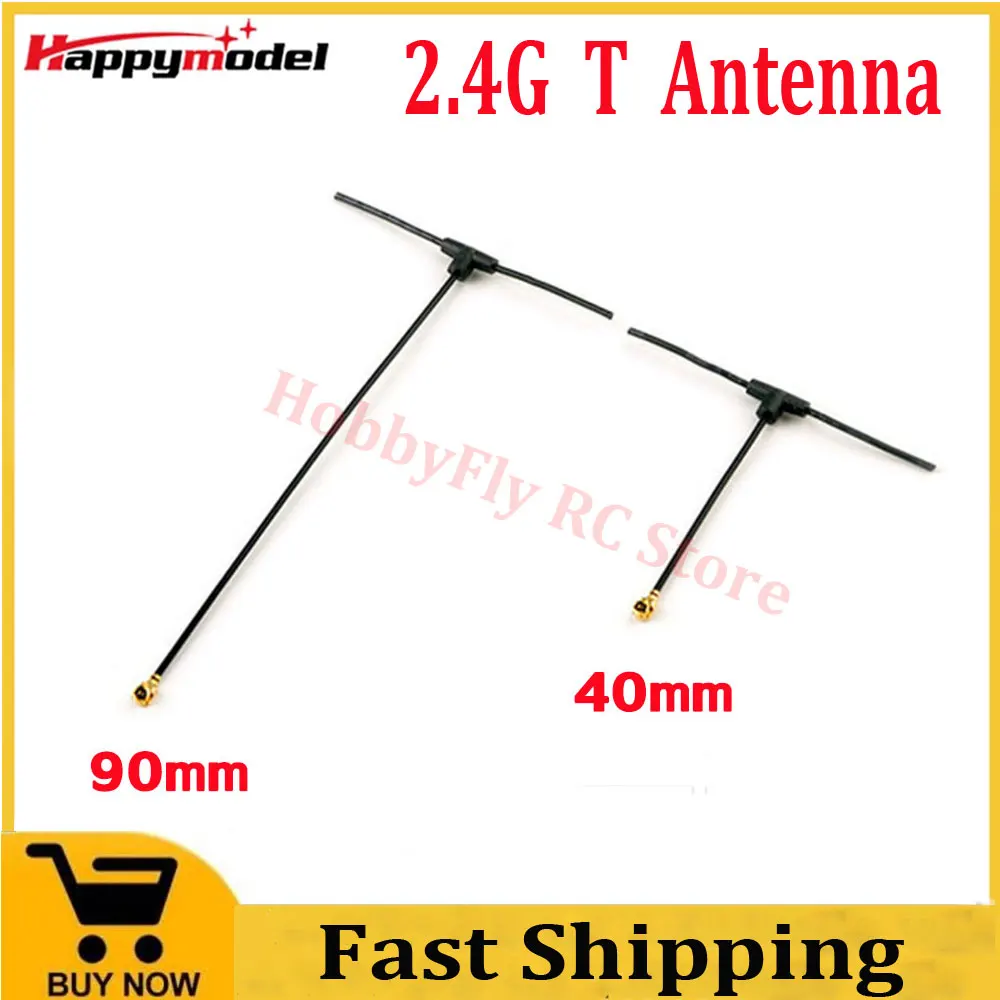 Всенаправленная приемная антенна Happymodel 2 4G T 40 мм/90 мм для ELRS EP1 RX IPEX1 совместимая с