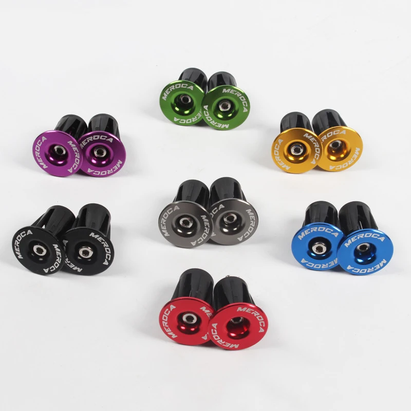 

1pair M4*34mm Bicycle Bike Handlebar Grips Caps Handle Bar End Plugs Aluminum Alloy Bar Plug Covers Cycling Accessories