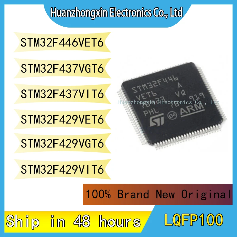 

STM32F446VET6 STM32F437VGT6 STM32F437VIT6 STM32F429VET6 STM32F429VGT6 STM32F429VIT6 MCU LQFP100 Integrated Circuit Chip