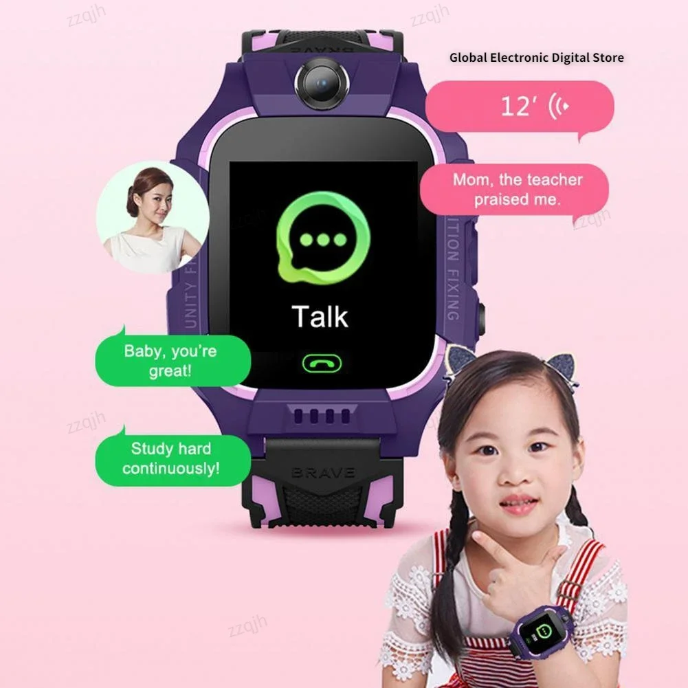 

Q19 Smart Watch Call Message Reminder IP67 Waterproof Fashion Silicone Flashlight Children Watch conduct SOS for Children Gift