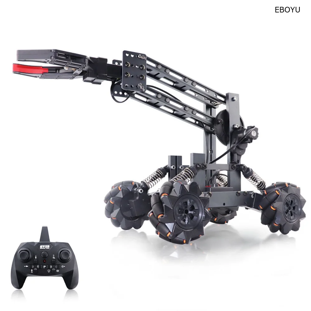 EBOYU JK01 DIY Радиоуправляемый Танк Mecha Clamp Maniplilator автомобиль 1/8 4WD 2,4G 14CH Программирование из сплава дистанционное управление внедорожник Радиоуправляемый автомобиль
