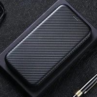 carbon fiber flip magnetic leather case for htc desire 21 20 pro card holder walle phone case for htc desire 20 plus cover funda