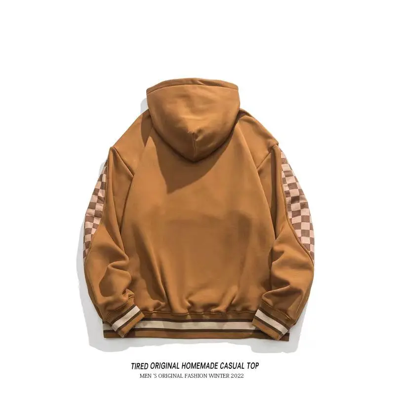 Высококачественный Американский свитер с капюшоном для мужчин на зиму свободный