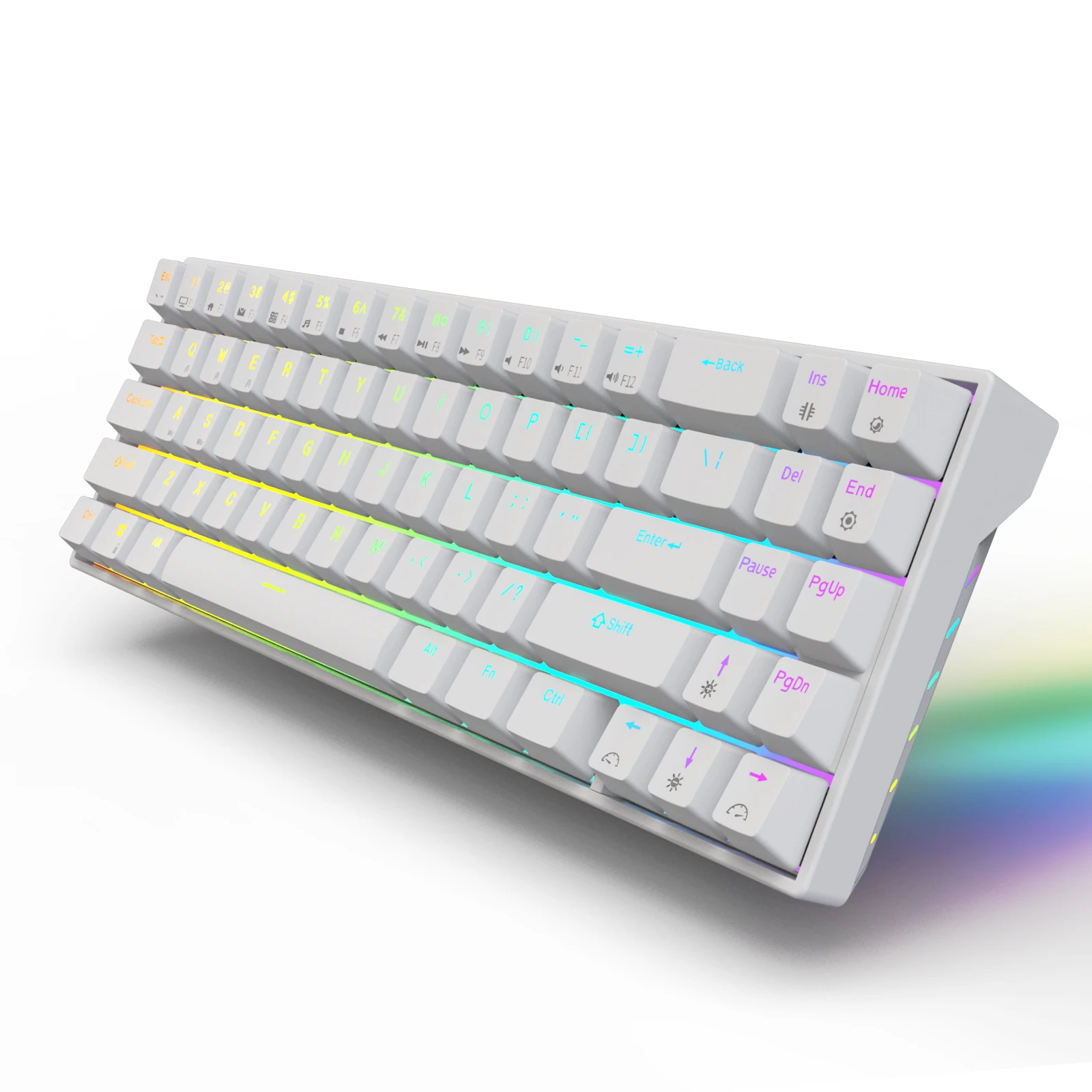 

RK ROYAL KLUDGE RK71 Tri-Mode Hot-Swap Mechanical Keyboard Wireless Bluetooth RGB Gamer Keyboard for PC Laptop detachable cable