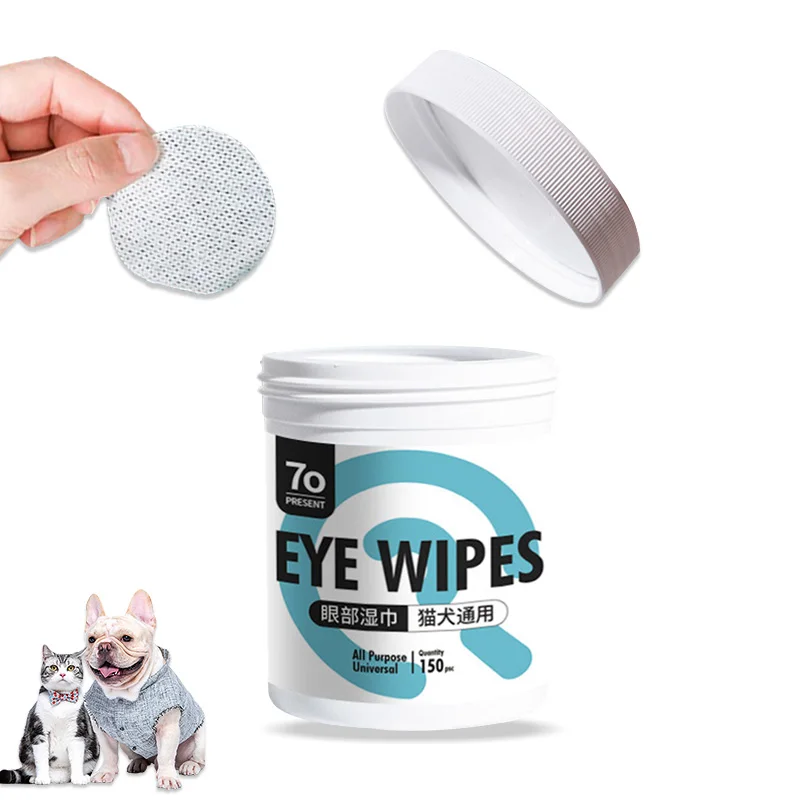 

Pet Eye Care Pet Eye Wipes Gentle Sterilization Dog Cat Tear Marks Wipes Clean Eyes Dirt Health Non Irritating for All Pets