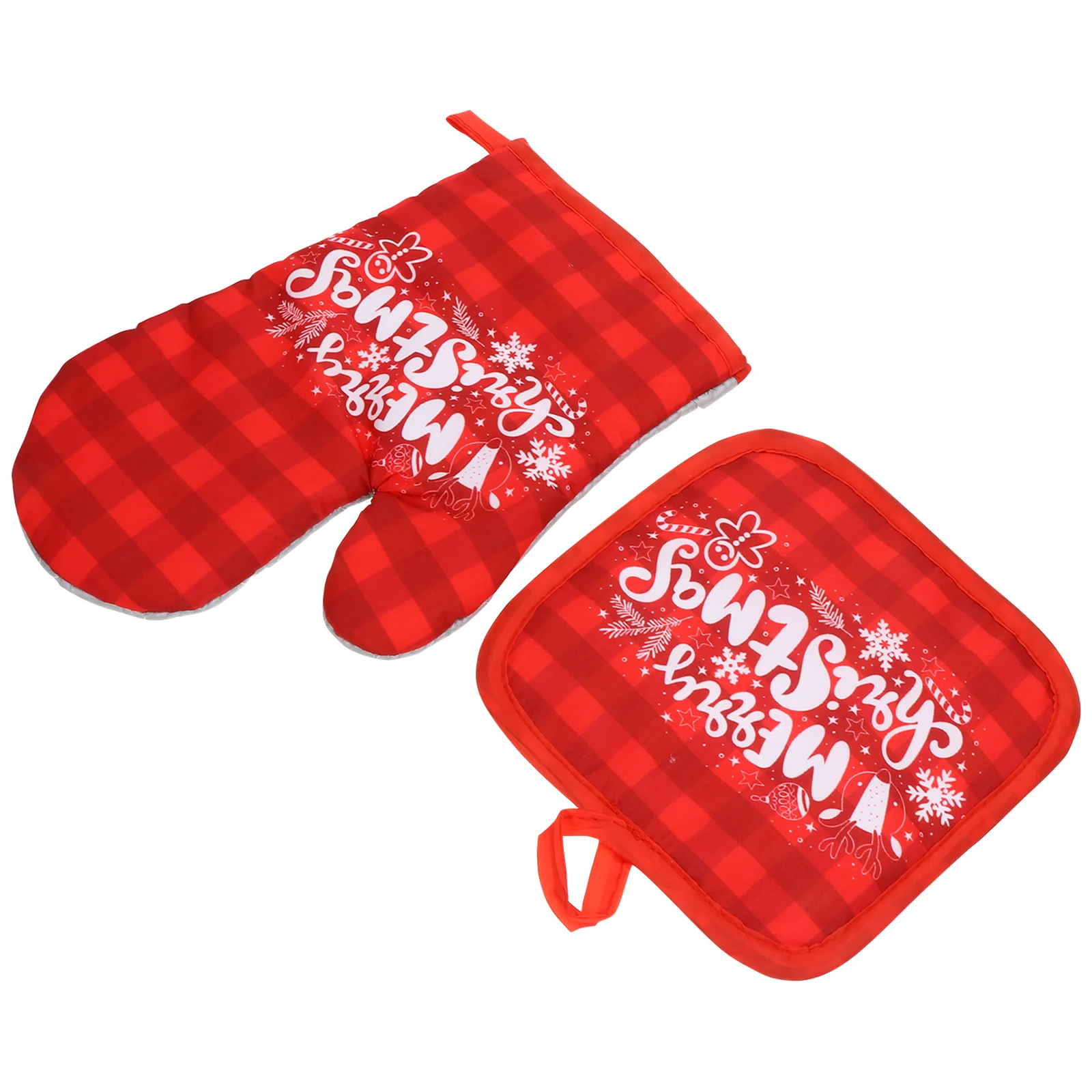 

2 набора рождественских держателей для кастрюль Рождественская печать приготовление пищи Рождество печать