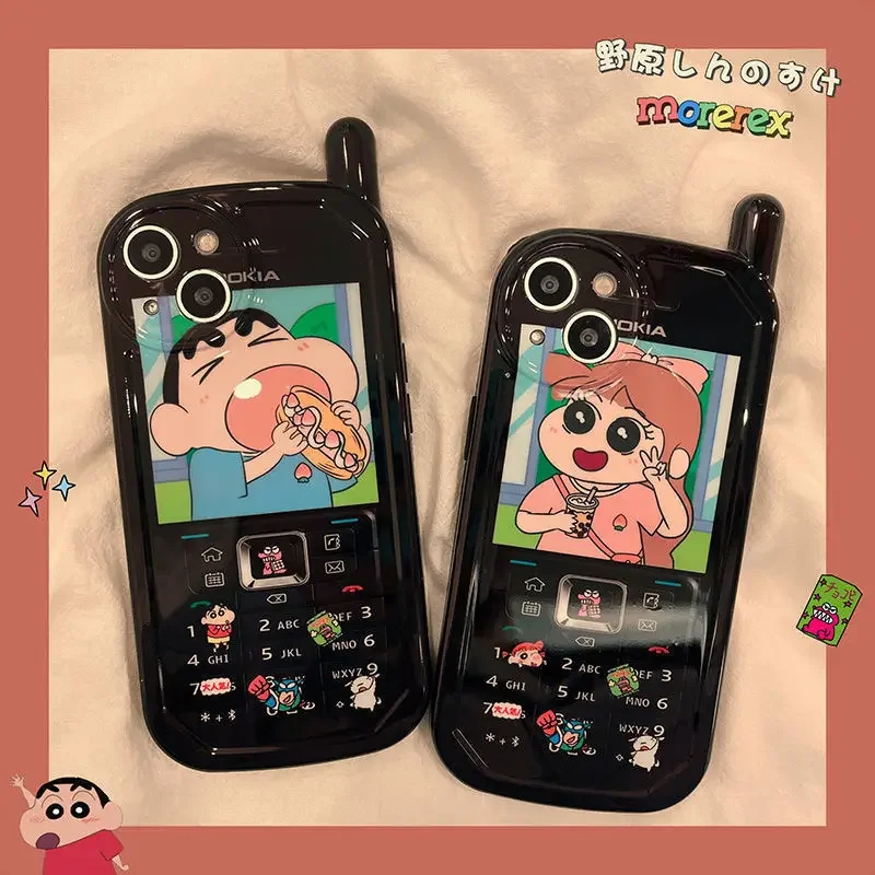 Miniso Crayon Shin-chan Чехол для мобильного телефона IPhone 14 13 12 11 15 Pro Max XS XR X 8 7 Plus SE2 IPones 14Pro 15Pro