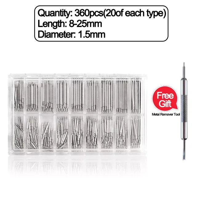 

Stainless Steel Spring Bars watch Strap Spring Pins Bracelet Repair Tools Watch band Link Pin Watchband Accessories