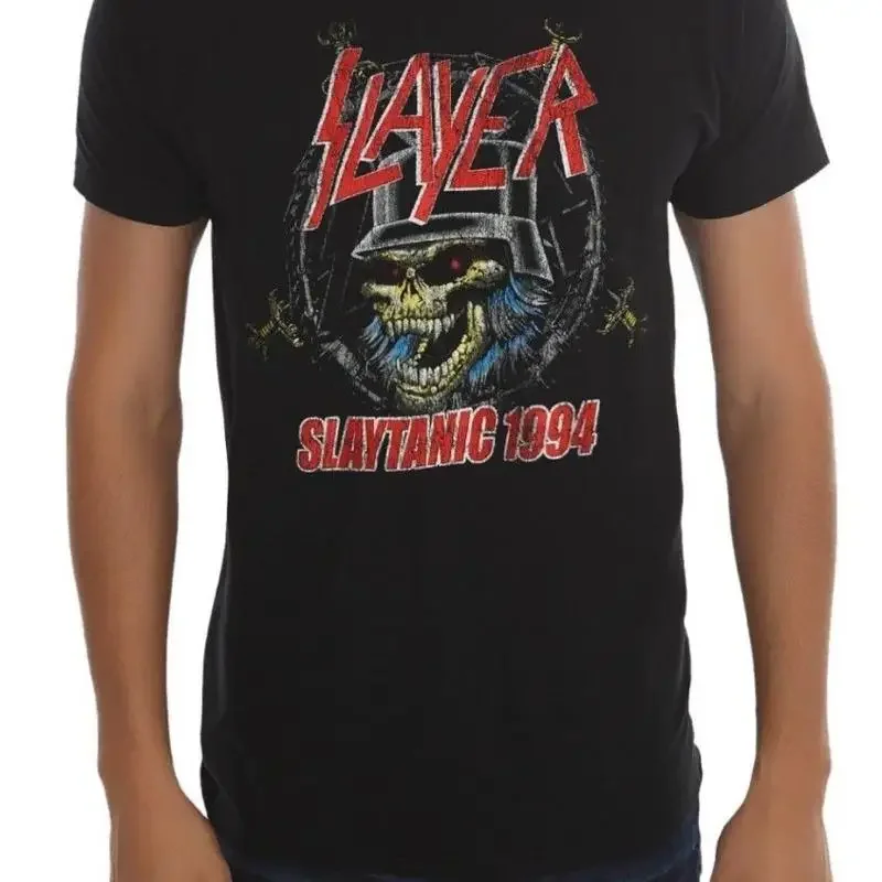 Фото Футболка Slayer SLAYTANIC 1994 SKULL T Shirt Heavy Metal Band, НОВАЯ, лицензионная, официальная. №1